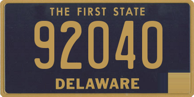DE license plate 92040