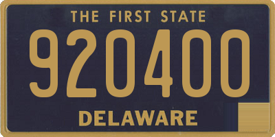 DE license plate 920400