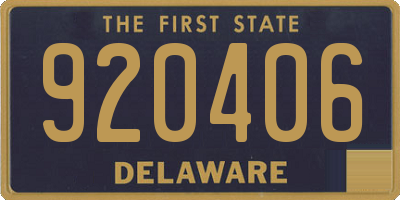DE license plate 920406