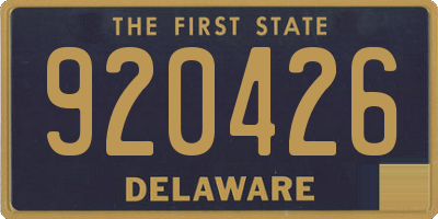 DE license plate 920426