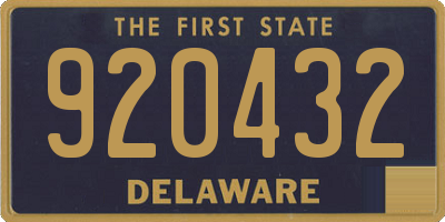 DE license plate 920432