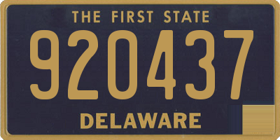 DE license plate 920437