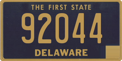 DE license plate 92044