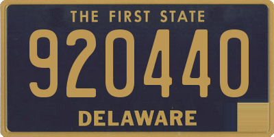DE license plate 920440