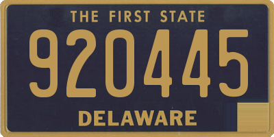 DE license plate 920445