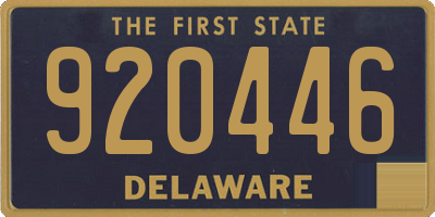 DE license plate 920446