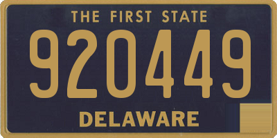 DE license plate 920449