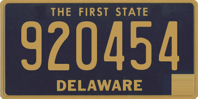 DE license plate 920454