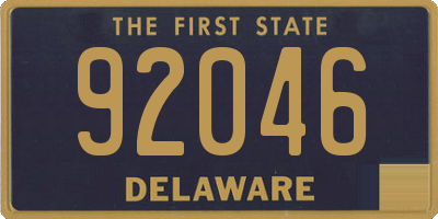 DE license plate 92046