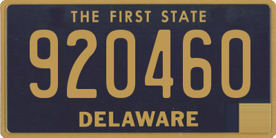 DE license plate 920460