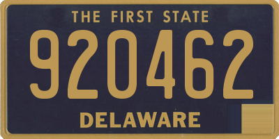 DE license plate 920462