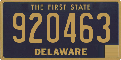 DE license plate 920463