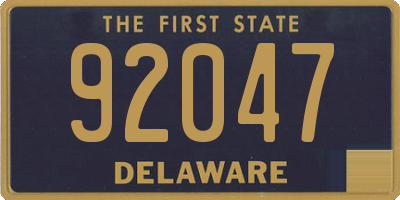 DE license plate 92047
