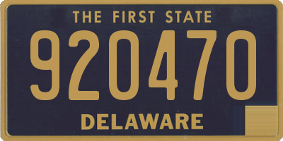DE license plate 920470