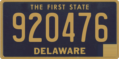DE license plate 920476