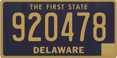 DE license plate 920478