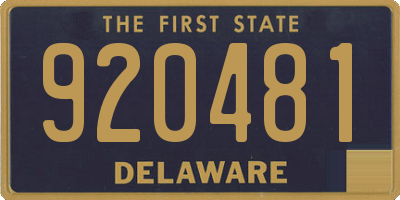 DE license plate 920481