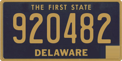 DE license plate 920482