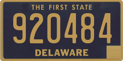 DE license plate 920484