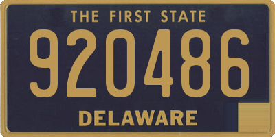DE license plate 920486