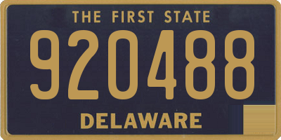 DE license plate 920488