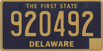 DE license plate 920492