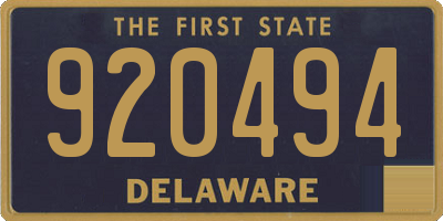 DE license plate 920494