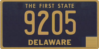 DE license plate 9205