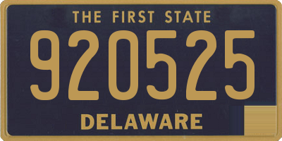 DE license plate 920525