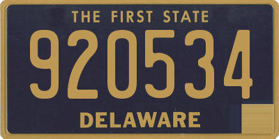 DE license plate 920534