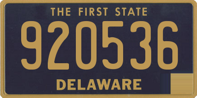 DE license plate 920536