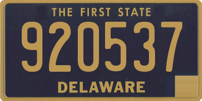 DE license plate 920537