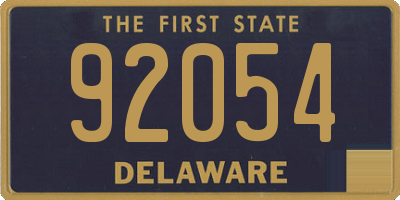 DE license plate 92054