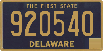 DE license plate 920540