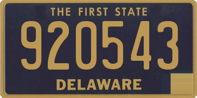 DE license plate 920543