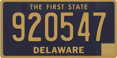 DE license plate 920547