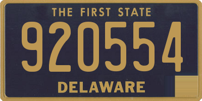 DE license plate 920554