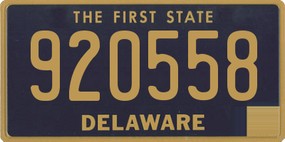 DE license plate 920558