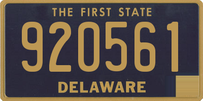 DE license plate 920561
