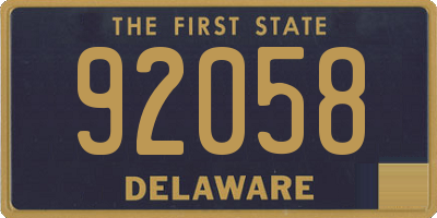 DE license plate 92058