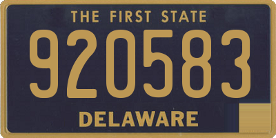 DE license plate 920583