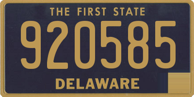 DE license plate 920585
