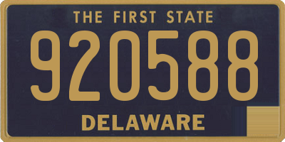 DE license plate 920588