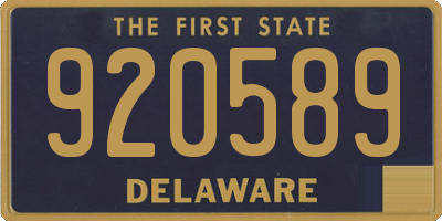 DE license plate 920589