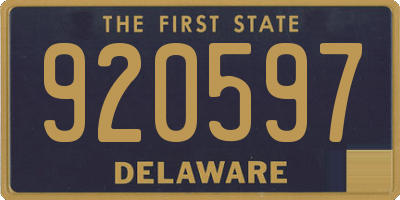 DE license plate 920597