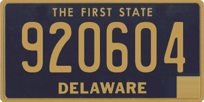 DE license plate 920604