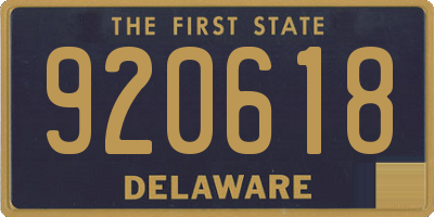 DE license plate 920618