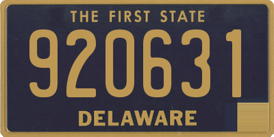 DE license plate 920631