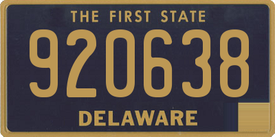 DE license plate 920638
