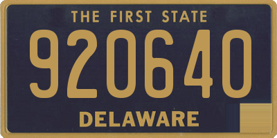 DE license plate 920640